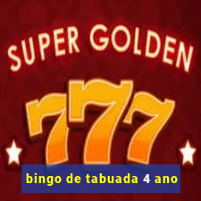 bingo de tabuada 4 ano